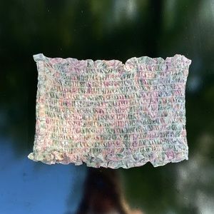 LF floral print tube top